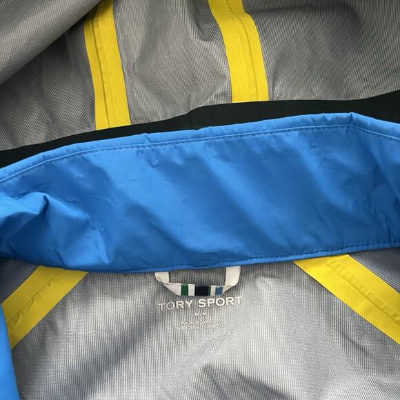 Tory Burch Sport All-Weather Jacket Color block blue green M Sporty Rich Outdoor - Picture 3 of 16